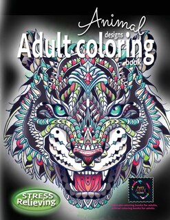 Front cover_Adult coloring book stress relieving animal designs