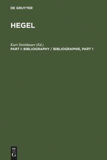 Front cover_Hegel Bibliography / Hegel Bibliographie. [Part I]