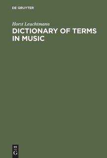 Front cover_Dictionary of Terms in Music / Wörterbuch Musik