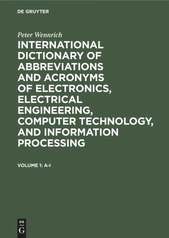 Front cover_International dictionary of abbreviations and acronyms of electronics, electrical engineering, computer technology, and information processing