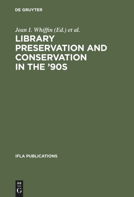 Front cover_Library Preservation and Conservation in the '90s