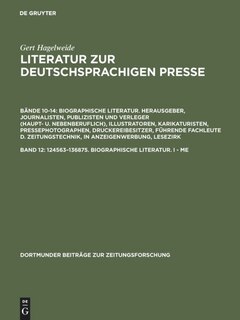 Front cover_124563–136875. Biographische Literatur. I - Me