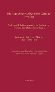 Front cover_Register der Beiträger / Mitteiler
