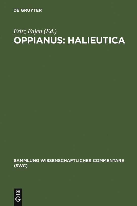Front cover_Oppianus: Halieutica