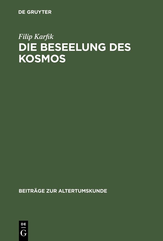 Couverture_Die Beseelung des Kosmos