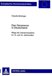 Front cover_Das Decameron In Deutschland