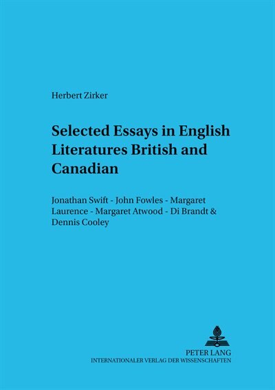 Couverture_Selected Essays In English Literatures: British And Canadian