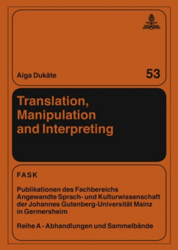 Couverture_Translation, Manipulation and Interpreting