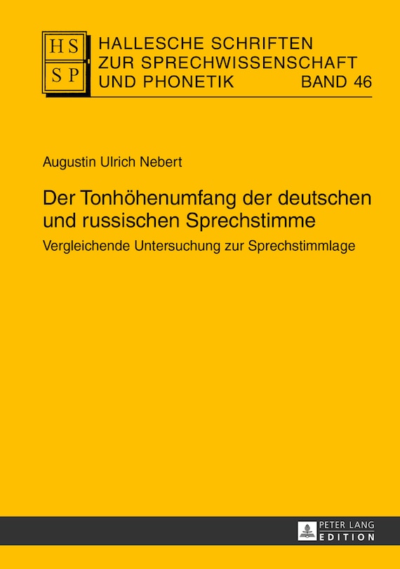 Front cover_Der Tonhoehenumfang der deutschen und russischen Sprechstimme