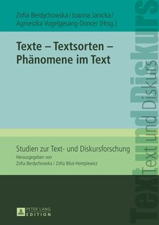 Couverture_Texte - Textsorten - Phaenomene im Text