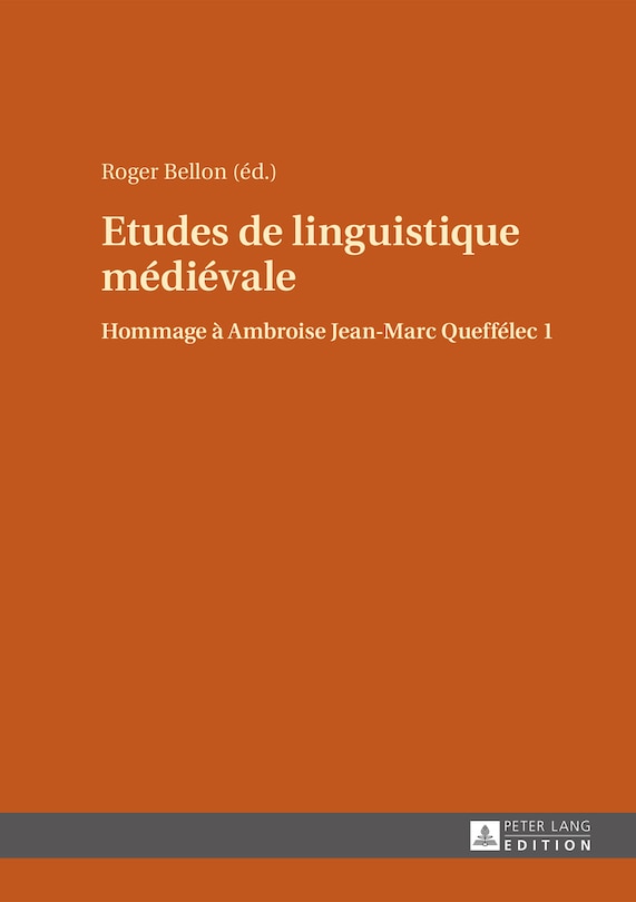 Front cover_Etudes de linguistique m�di�vale
