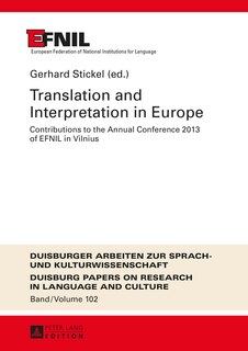 Front cover_Translation and Interpretation in Europe