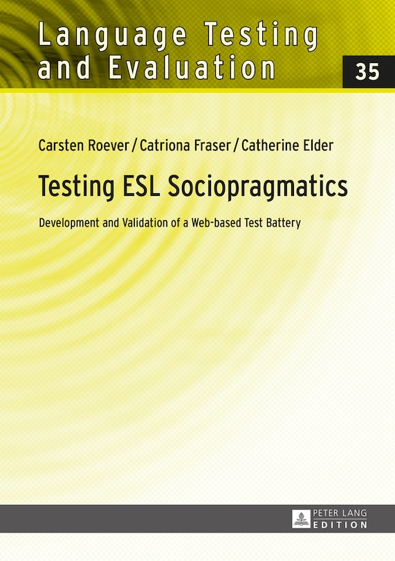 Front cover_Testing ESL Sociopragmatics