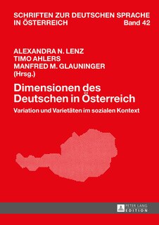 Front cover_Dimensionen des Deutschen in Oesterreich
