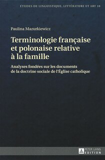 Front cover_Terminologie fran�aise et polonaise relative � la famille