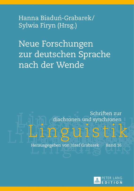 Couverture_Neue Forschungen zur deutschen Sprache nach der Wende