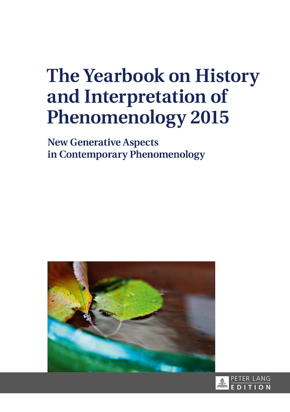 Couverture_The Yearbook on History and Interpretation of Phenomenology 2015