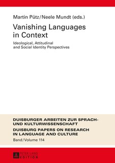 Front cover_Vanishing Languages in Context