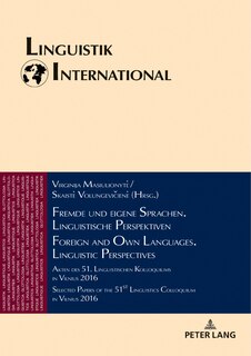 Front cover_Fremde und eigene Sprachen. Linguistische Perspektiven / Foreign and Own Languages. Linguistic Perspectives
