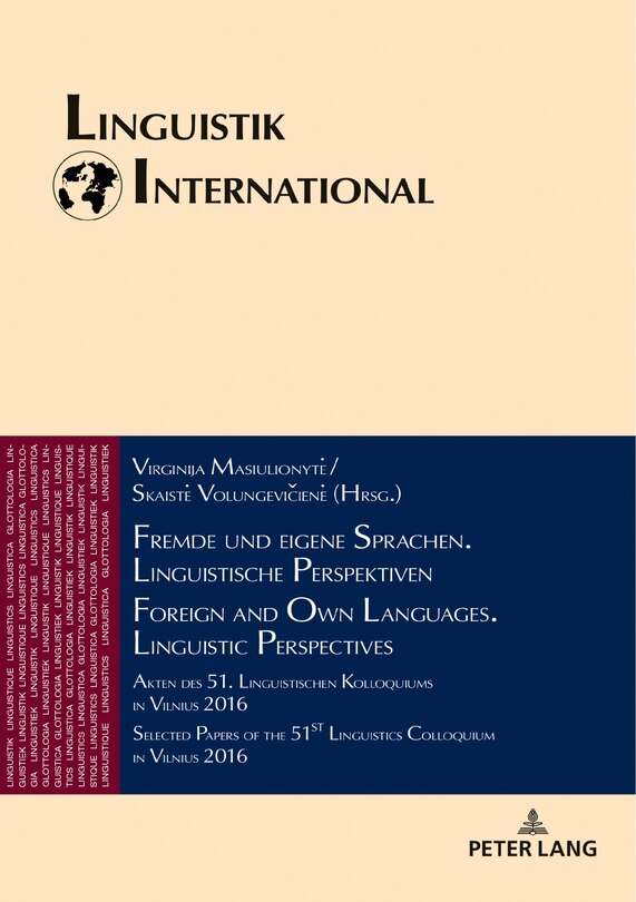 Front cover_Fremde und eigene Sprachen. Linguistische Perspektiven / Foreign and Own Languages. Linguistic Perspectives