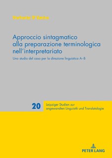 Front cover_Approccio sintagmatico alla preparazione terminologica nell'interpretariato