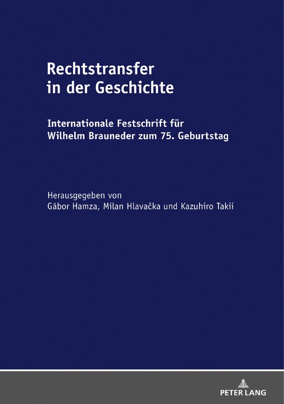 Couverture_Rechtstransfer In Der Geschichte