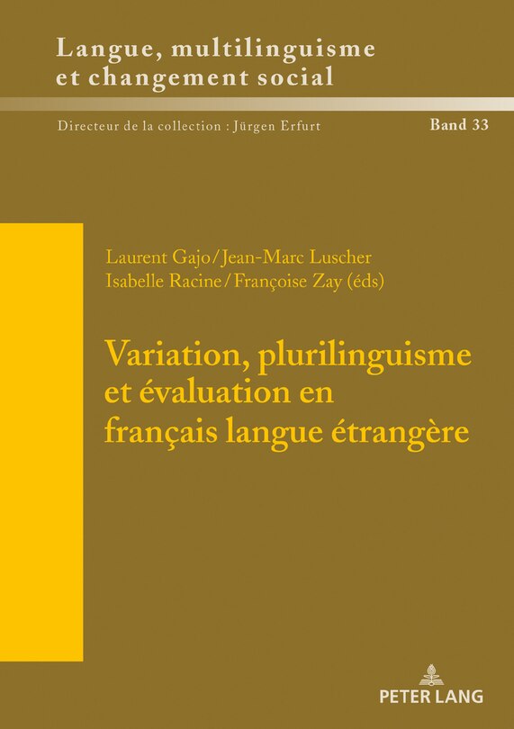 Front cover_Variation, plurilinguisme et &eacute;valuation en fran&ccedil;ais langue &eacute;trang&egrave;re