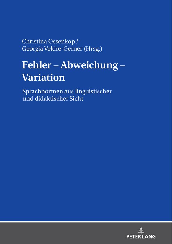 Couverture_Fehler - Abweichung - Variation