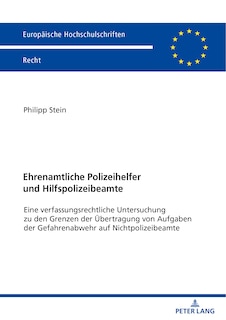 Front cover_Ehrenamtliche Polizeihelfer und Hilfspolizeibeamte