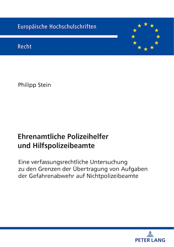 Front cover_Ehrenamtliche Polizeihelfer und Hilfspolizeibeamte