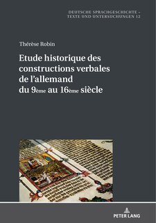 Couverture_Etude historique des constructions verbales de l'allemand du 9�me au 16�me si�cle