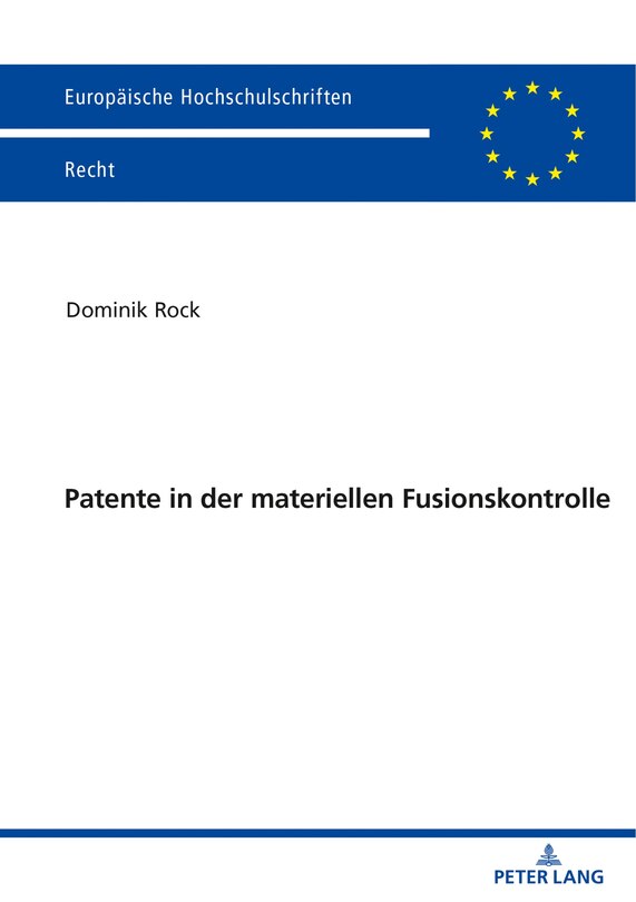 Front cover_Patente In Der Materiellen Fusionskontrolle