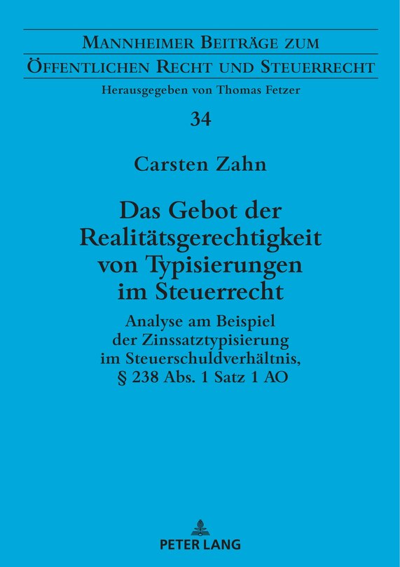 Front cover_Das Gebot der Realitaetsgerechtigkeit von Typisierungen im Steuerrecht