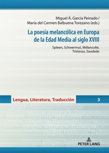 Front cover_La poesía melancólica en Europa de la Edad Media al siglo XVIII