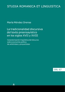 Front cover_La tradicionalidad discursiva del texto preensay�stico en los siglos XVII y XVIII