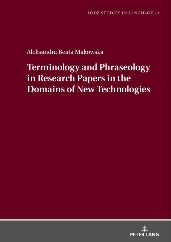 Couverture_Terminology and Phraseology in Research Papers in the Domains of New Technologies