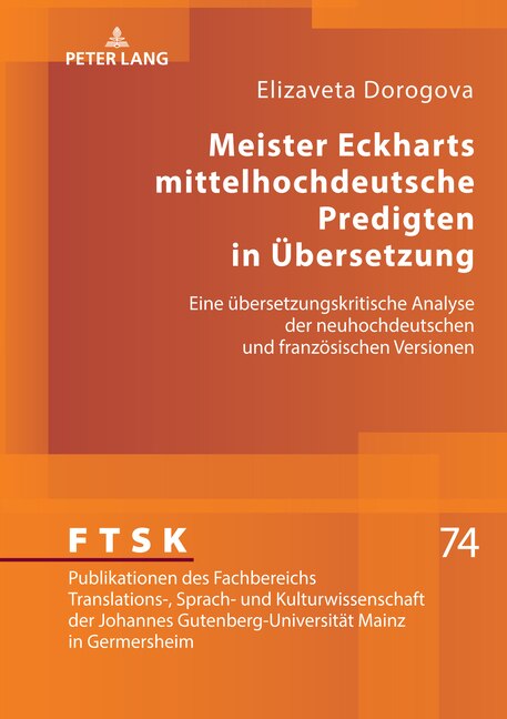 Front cover_Meister Eckharts mittelhochdeutsche Predigten in Uebersetzung
