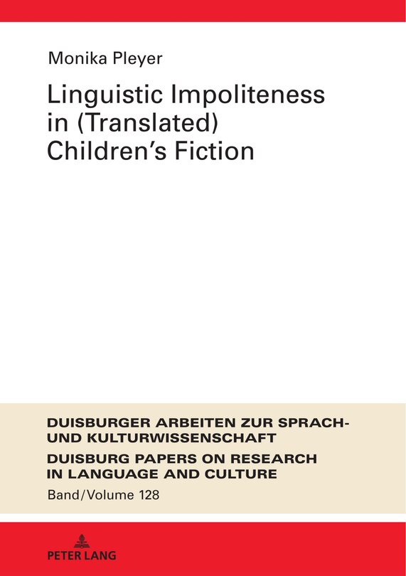 Couverture_Linguistic Impoliteness in (Translated) Children's Fiction