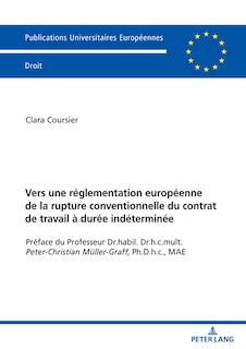 Couverture_Vers une réglementation européenne de la rupture conventionnelle du contrat de travail à durée indéterminée