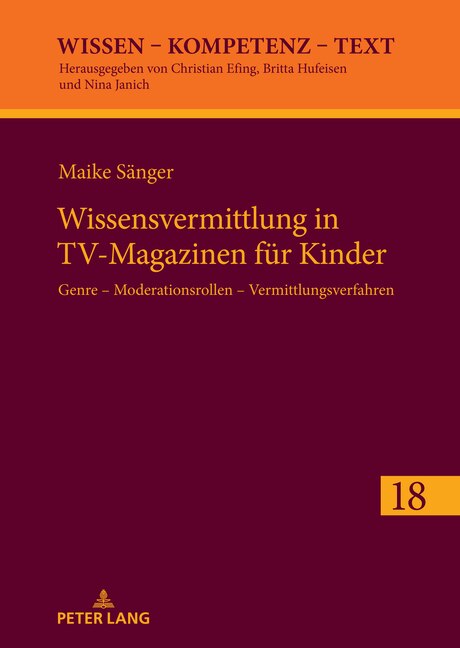 Front cover_Wissensvermittlung in TV-Magazinen fuer Kinder