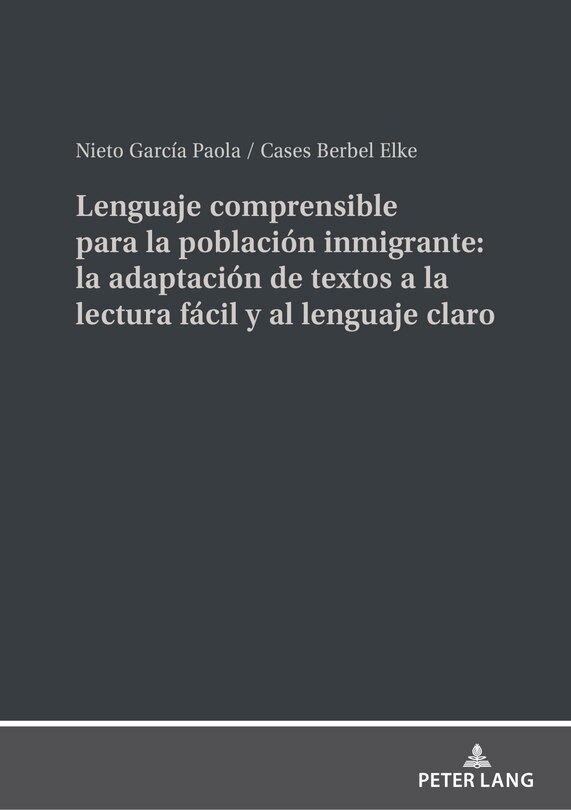 Front cover_Lenguaje comprensible para la población inmigrante: la adaptación de textos a la lectura fácil y al lenguaje claro