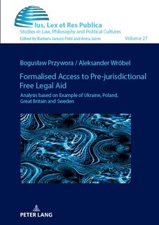 Couverture_Formalised Access to Pre-jurisdictional Free Legal Aid.