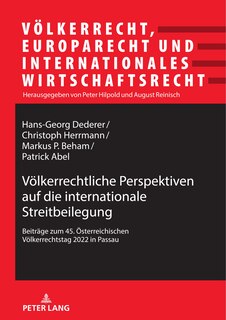 Front cover_Voelkerrechtliche Perspektiven auf die internationale Streitbeilegung