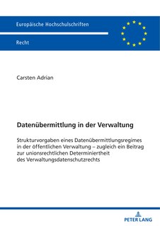 Front cover_Datenuebermittlung in der Verwaltung