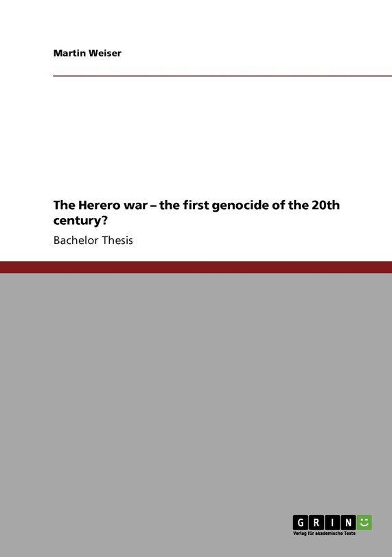 Couverture_The Herero war - the first genocide of the 20th century?