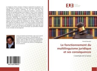Front cover_Le fonctionnement du multilinguisme juridique et ses consequences