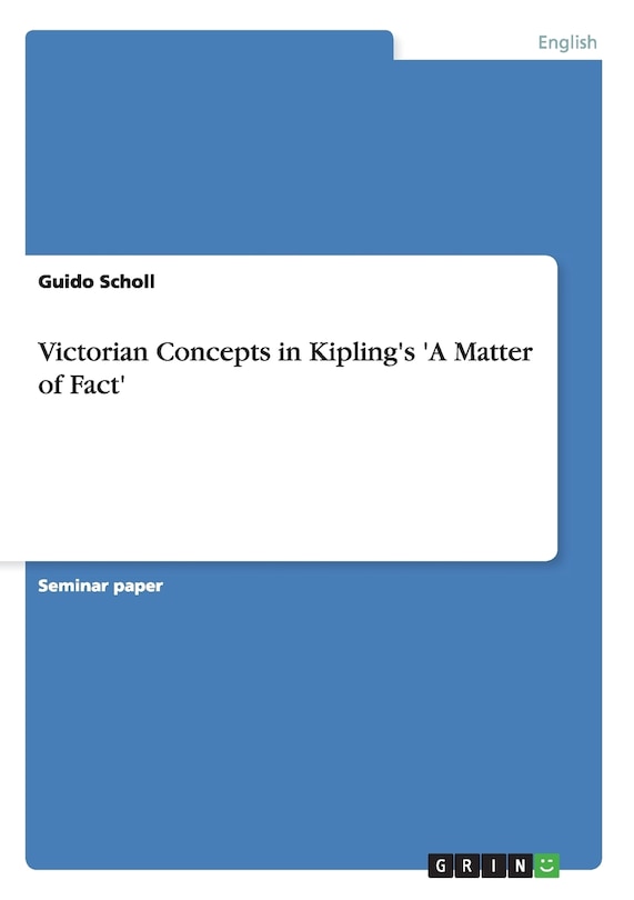Couverture_Victorian Concepts in Kipling's 'A Matter of Fact'