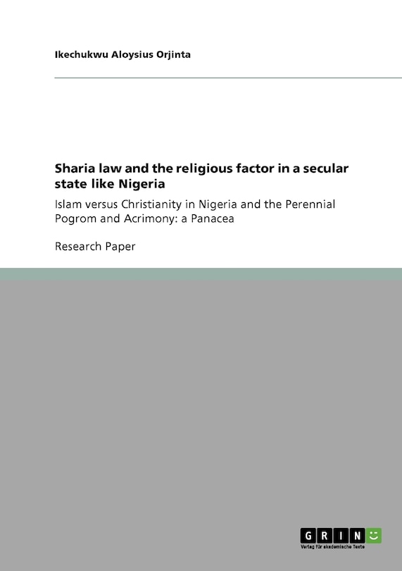Couverture_Sharia law and the religious factor in a secular state like Nigeria
