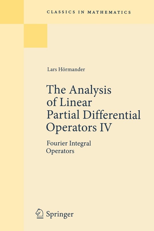 Front cover_The Analysis of Linear Partial Differential Operators IV