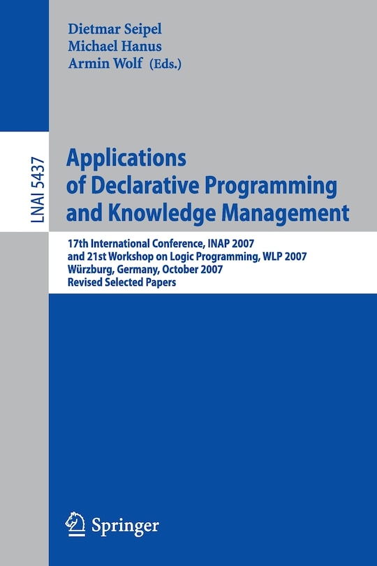 Couverture_Applications of Declarative Programming and Knowledge Management